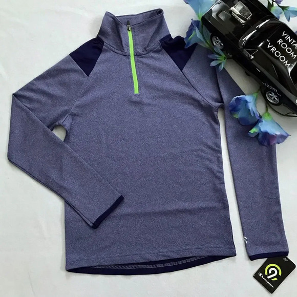 Champion C9 NWT Performance Quarter Zip Long Sleeves Top Boys S (6-7) - Picture 2 of 9